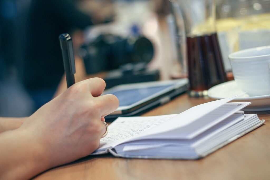 first person writing