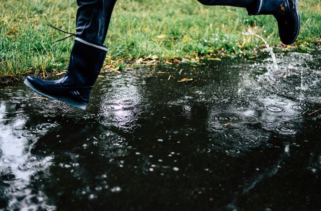 playing with rain